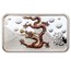 2012 Cook Islands 4 oz Silver Rectangle Colorized Dragon PF Set